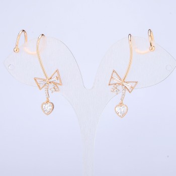 Kaf Xuping s pozlacením 18K a bílými štrasovými kamínky, délka 40 mm +