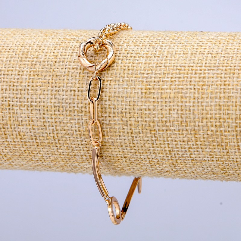 Náramek Xuping s pozlacením 18K, tloušťka 4 mm, délka 17–20 cm