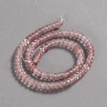 Korálky chalcedonu na niti, průměr 6×4 mm, délka 39 cm