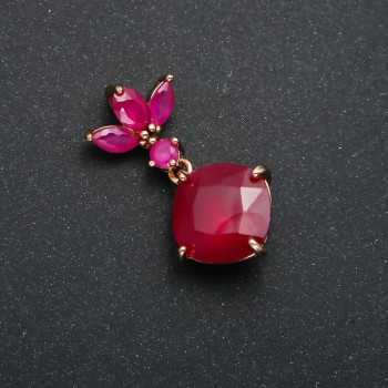 Přívěsek Xuping s 18K pozlacením a malinovými krystaly, rozměr 32×15 mm +