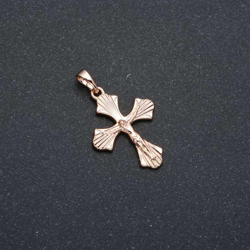 Přívěšek Xuping pozlacený 18K kříž, průměr 29×18 mm