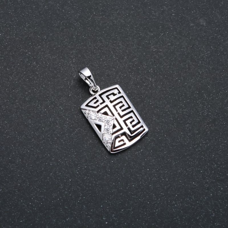 Přívěsek Xuping rhodiovaný s bílými štrasami, rozměr 25×12 mm +