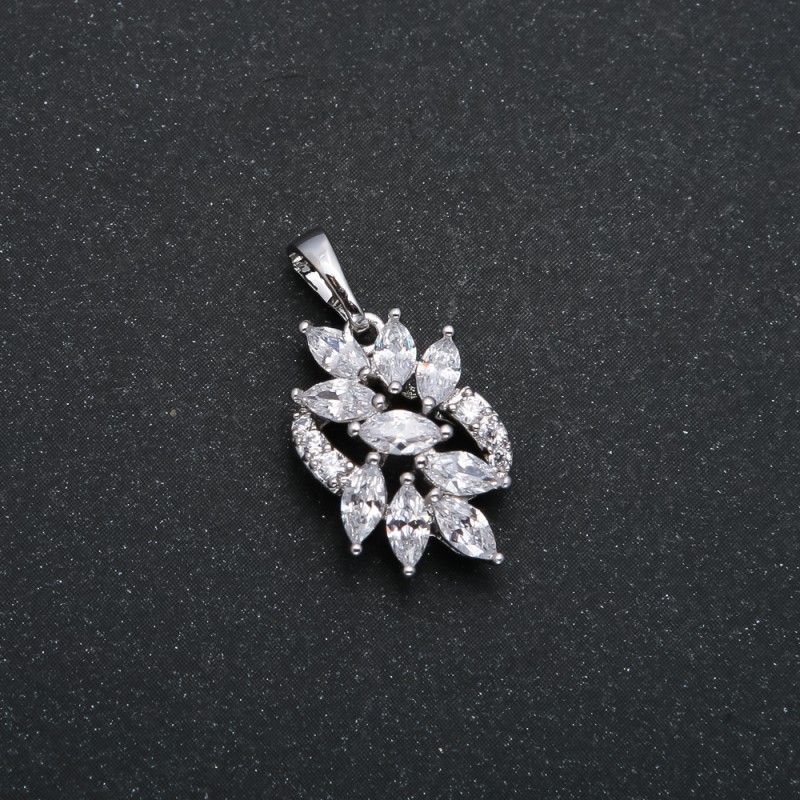 Přívěsek Xuping rhodiovaný se bílými krystaly, rozměr 22×12 mm +