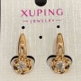 Náušnice Xuping s 18K pozlacení a bílým krystalem, průměr 22×10 mm +