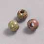 Korálek Pandora z unakitu, přírodní kámen, 12×10 mm, díra Ø 5 mm, +