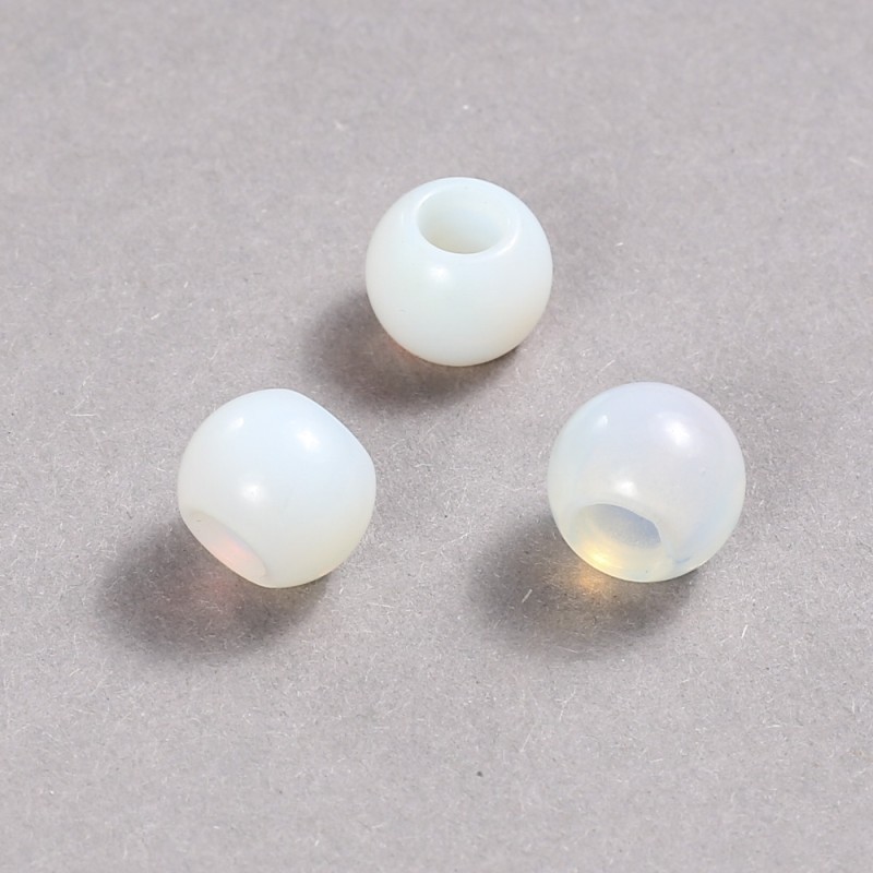 Korálek Pandora z měsíčního kamene 14×12 mm, otvor 5,5 mm