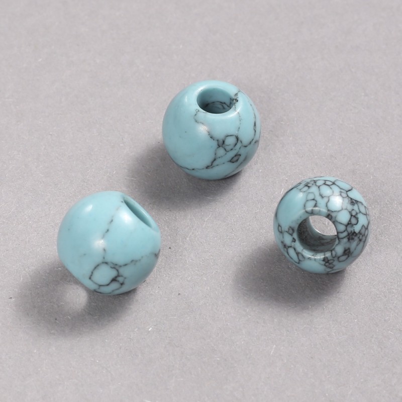 Korálek Pandora Tyrkysový 14×12 mm + -, průměr díry 5,5 mm +