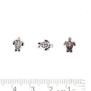 Фурнітура намистина морська Черепашка отвір ? 1мм колір металу "срібло" фас. 20гр + -38шт
