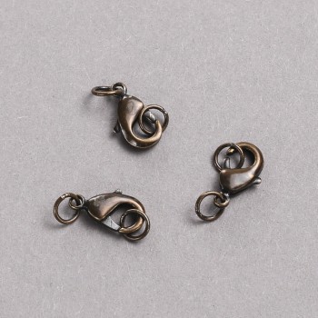 Kovová karabinka 8×12 mm, barva tmavé čokolády