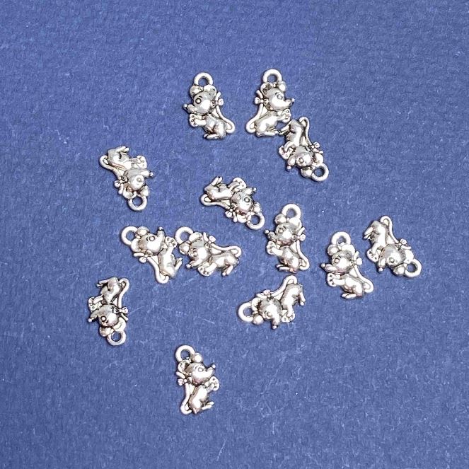 Přívěšek kovový «Myška» 6×12 mm, balení 20 g ± 30 ks