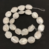 Nitka přírodních barokních perel, průměr 19×15 mm, délka 40 cm ± s odleskem