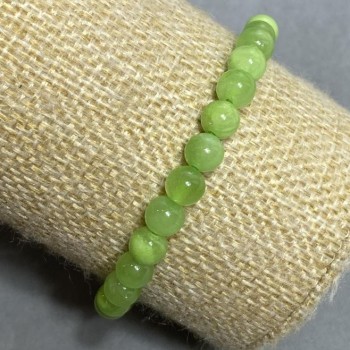 Браслет на резинці з натурального каменю Онікс гладка кулька, діаметр 6мм+