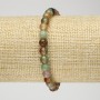 Náramek na gumičce z brazilského achátu – hladká korálka, průměr 6 mm, délka 18 cm+