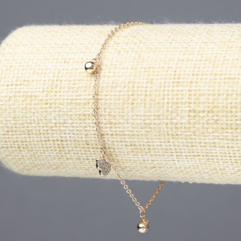 Браслет Xuping Позолота 18К з білими стразами, товщина 1, 5 мм + -, довжина 18-21см +