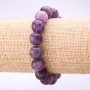 Náramek z ametystu – hladká kulička, průměr 12 mm, obvod 18 cm, na gumičce