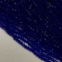 Korálky Českého křišťálu na niti tmavě modré průhledné brusované rondely, průměr 3,5×3 mm, délka 36–38 cm +