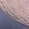 Korálky – český křišťál na vlascu, světle růžové, průhledné, brusované rondely, průměr 3,5×3 mm, délka 36–38 cm