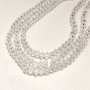 Korálky Český křišťál na vlascové šňůře bílé průhledné brusované rondely, průměr 8×6 mm, délka 40–42 cm +