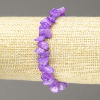 Náramek na gumičce z tónovaného křemene, drobné křemenné částečky, průměr 8 mm+