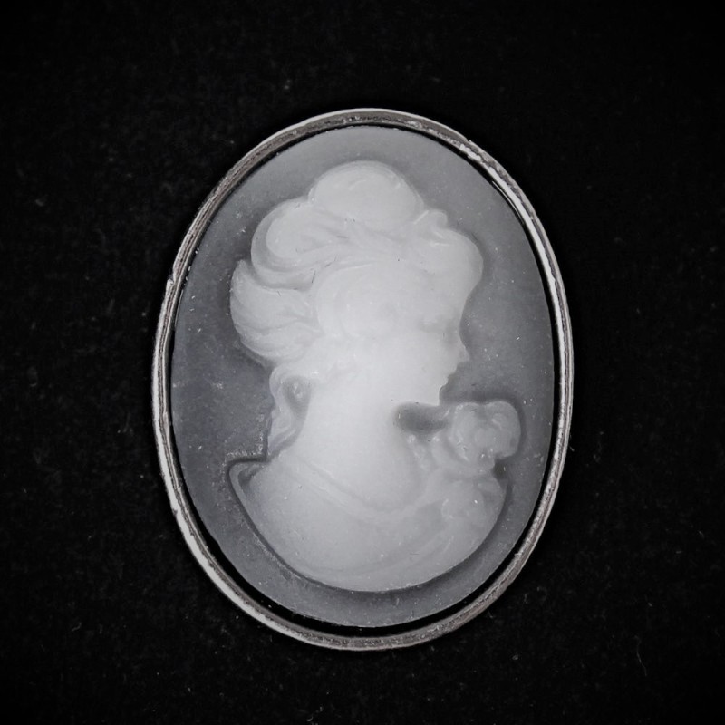 Brož kamee 3×2,5 cm