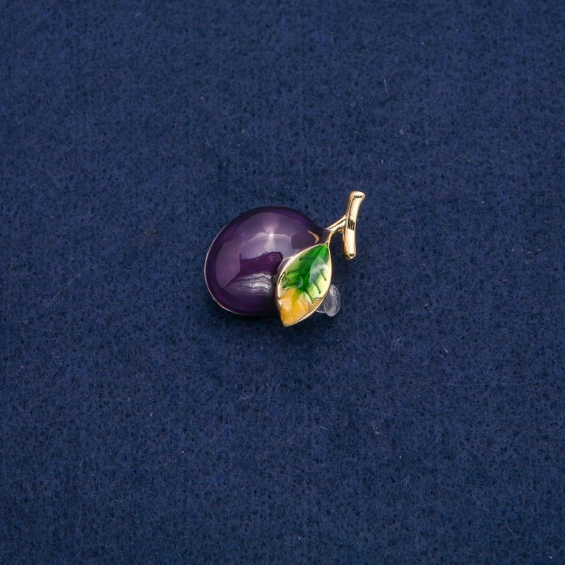 Brož-kulon Švestka 30 × 22 mm
