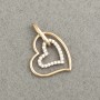 Přívěsek Xuping Pozlacený 18K – srdce se bílými štrasami, průměr 21×17 mm +