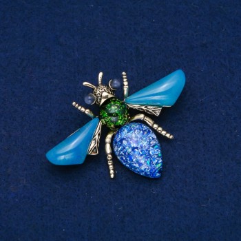 Brož motýl zlatý kov 47×62 mm +