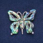 Brož-kulon Motýl s perletou a haliotisem