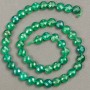 Nitka z přírodního kamene chrysoprasu granovaná mince, průměr 8×5 mm, délka 39 cm +