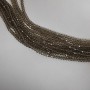 Korálky Český křišťál, průhledný šampaň, rondel, průměr 6×4 mm, délka niti 43 cm +