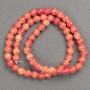 Korálky Coral (akryl) na niti, hladká kulička, průměr 6 mm ±, délka 40 cm ±