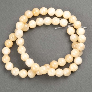 Korálky na niti Perleť (umělý akryl) hladká kulička, průměr 8 mm ±, délka 40 cm