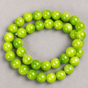 Korálky onyx (umělý akryl) na niti, hladká kulička, průměr 10,5 mm, délka 40 cm