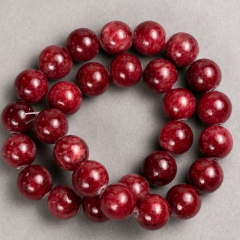 Korálky Turmalín (akryl) na vlascu, hladké kuličky, průměr 14 mm, délka 40 cm ±