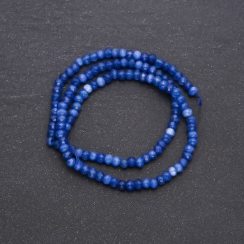 Korálky lazurit (umělé) broušené rondely, průměr 4×3 mm, délka 38 cm