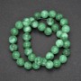 Korálky z chrysoprasu navlečené na vlascu, hladké kuličky, průměr 10 mm (±), délka 38 cm