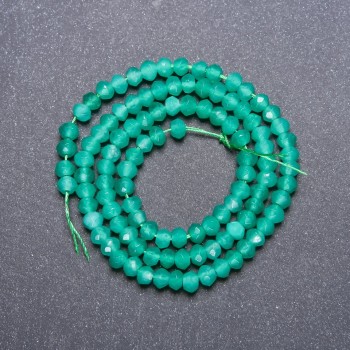 Korálky amazonit (umělé) brusované rondely, průměr 4×3 mm, délka šňůry 38 cm