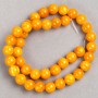 Korálky na niti Citrín (umělý akryl) – hladká kulička, průměr 10,5 mm, délka 40 cm