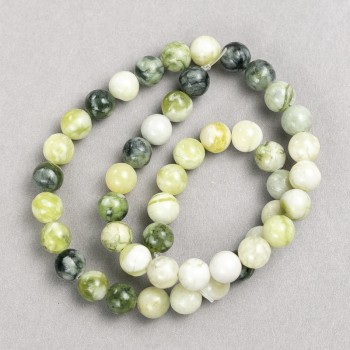 Korálky Ofit (umělý akryl) na niti, hladké kuličky, průměr 8,5 mm, délka 38 cm