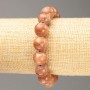 Náramek na gumičce «Selenit» (umělý akryl) hladký korálek, průměr 12,5 mm, délka 18 cm