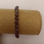 Náramek na gumičce tónovaný křemen (umělý akryl) tmavě šedý, hladká kulička, průměr 6,5 mm, délka 18 cm