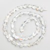Korálky z opálového skla, navlečené na niti, velikost 6×7 mm, délka 40 cm