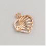 Přívěšek Xuping s 18K pozlacením ve tvaru srdce, s bílými krystaly, průměr 17×16 mm