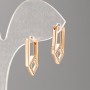 Náušnice Xuping s pozlacením 18K a bílými štrasovými kameny ve tvaru rombu, průměr 20 × 2 mm