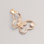 Přívěšek Xuping pozlacený 18K, motýl se bílými krystaly, průměr 23×17 mm