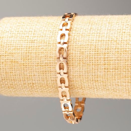 Náramek Xuping pozlacený 18K, délka 20 cm, tloušťka 7 mm+