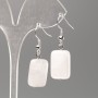 Náušnice z přírodního kamene Horský křišťál, průměr 18×13 mm+
