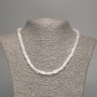 Náhrdelník z horského křišťálu, hladké cylindrické korálky, průměr 10×6 mm, délka 48 cm +-