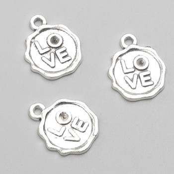 Přívěšek Love 17×13 mm, balení 19 ks ± 20 g