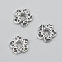 Koncovka pro šperky, kovová, barva kovu stříbrná, průměr 12×2 mm (±), balení -20 g, 52 ks (±)